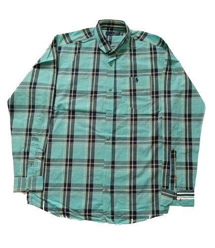 پیراهن آستین بلند مردانه، چهارخانه درشت، نخ پنبه با کیفیت، سایز بزرک