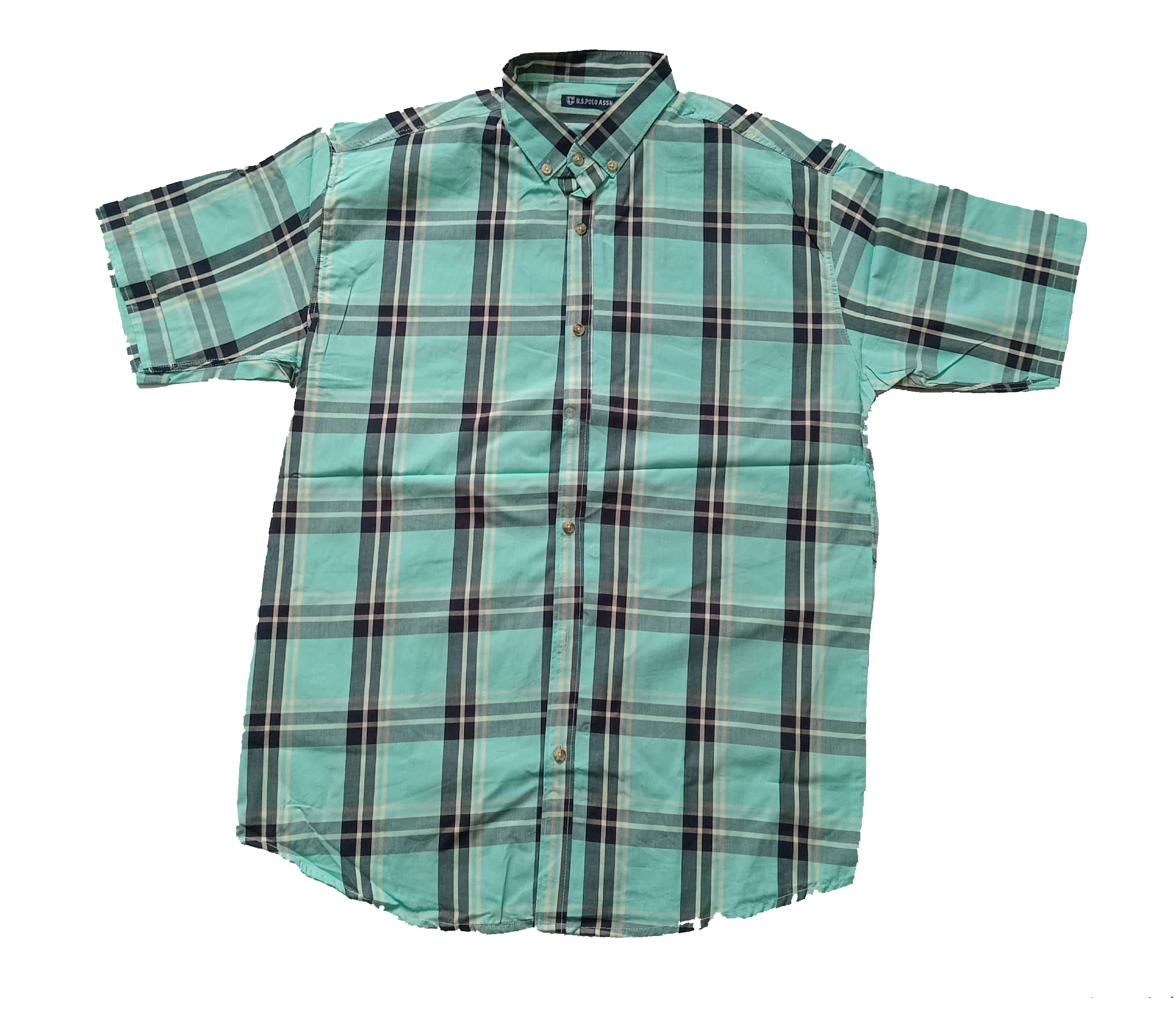 پیراهن آستین کوتاه مردانه، چهارخانه درشت، نخ پنبه با کیفیت، سایز بزرک
