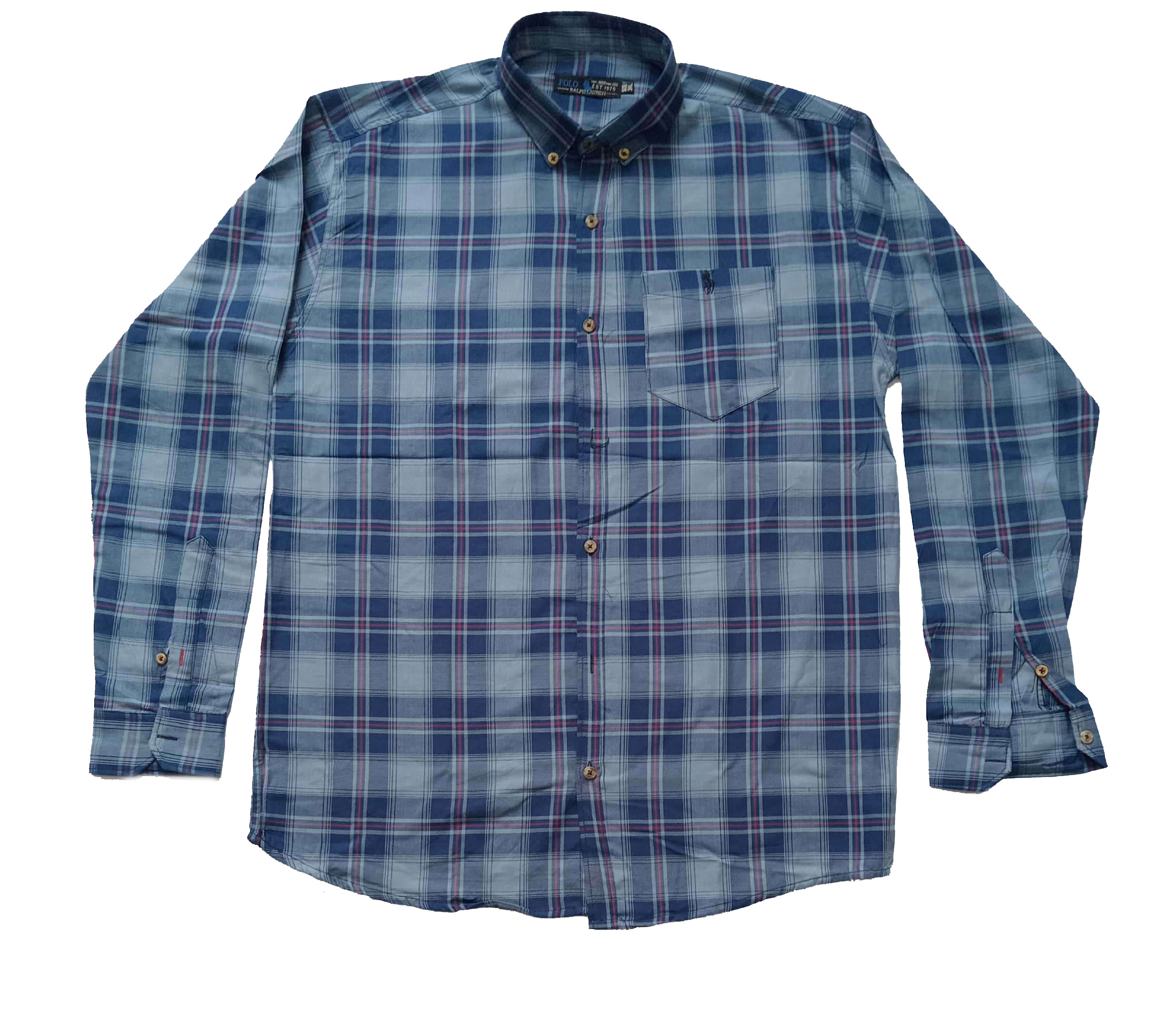 خرید و قیمت پیراهن آستین بلند مردانه، چهارخانه ریز، نخ پنبه با کیفیت، سایز بزرگ